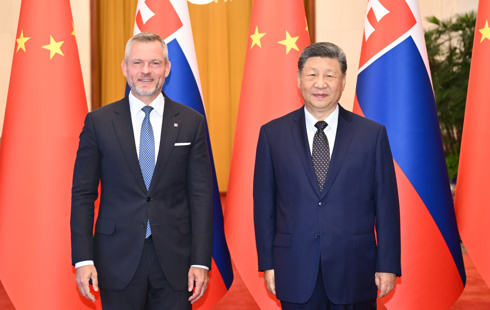 习近平同斯洛伐克总统佩列格里尼会谈